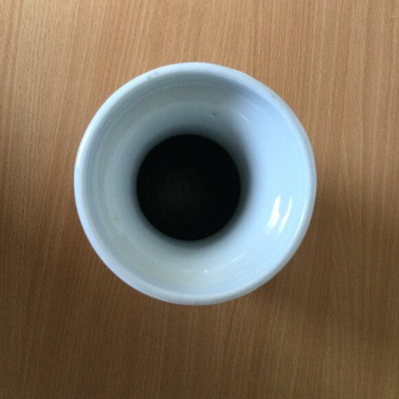 Vintage 10" Chinese jingdezhen porcelain vase floral birds calligraphy - Picture 5 of 6